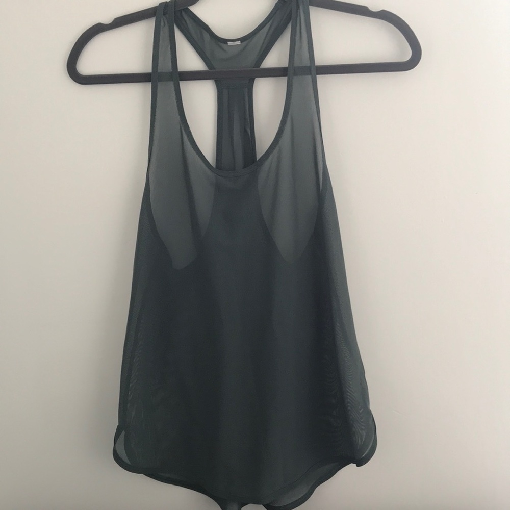 Lululemon 105 Singlet Mesh Olive Green, Sz 6 NWOT